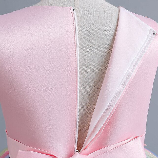 Dress Girl Flower Girls' Party Floral Sleeveless Kids