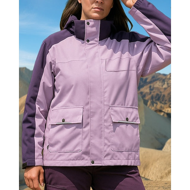 Women's Windbreaker Softshell Jacket Hiking Jacket 3 in 1