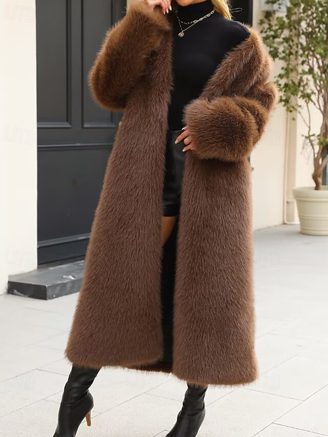 Women's Warm Comfortable Coat Fur Faux Furs