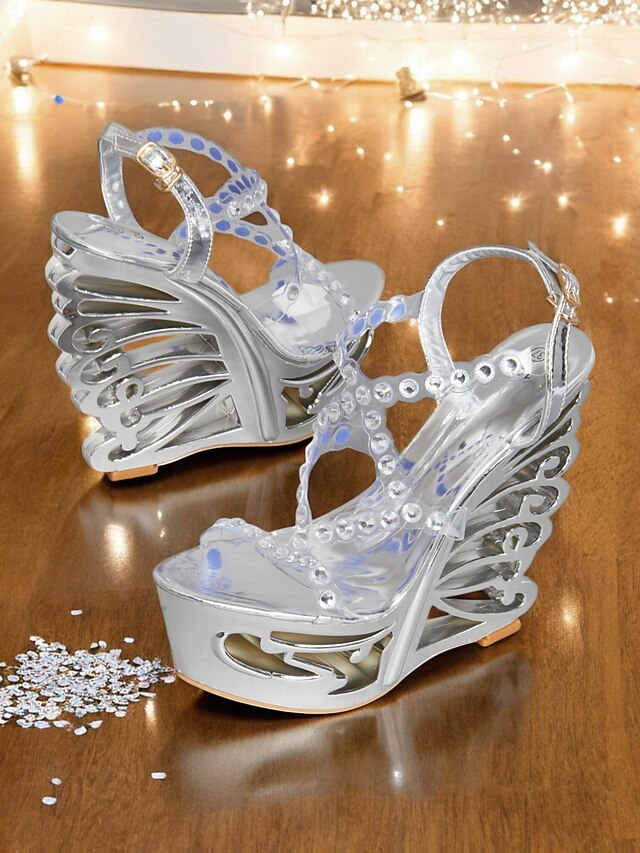 – Silver Women Rhinestone Dance Elegant Stiletto for Sandals