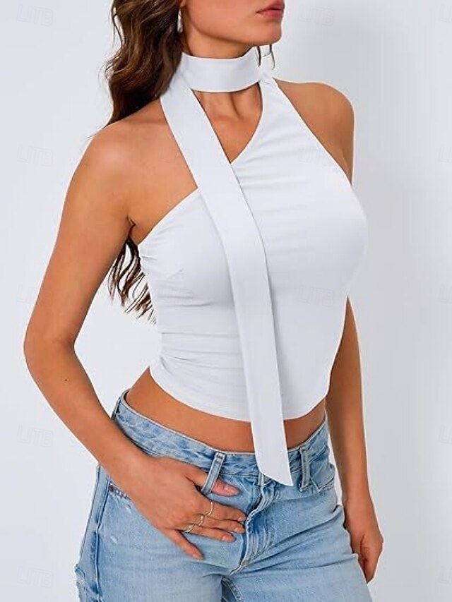 Women's Tank Top Sleeveless Shirt Tee Top Solid Color