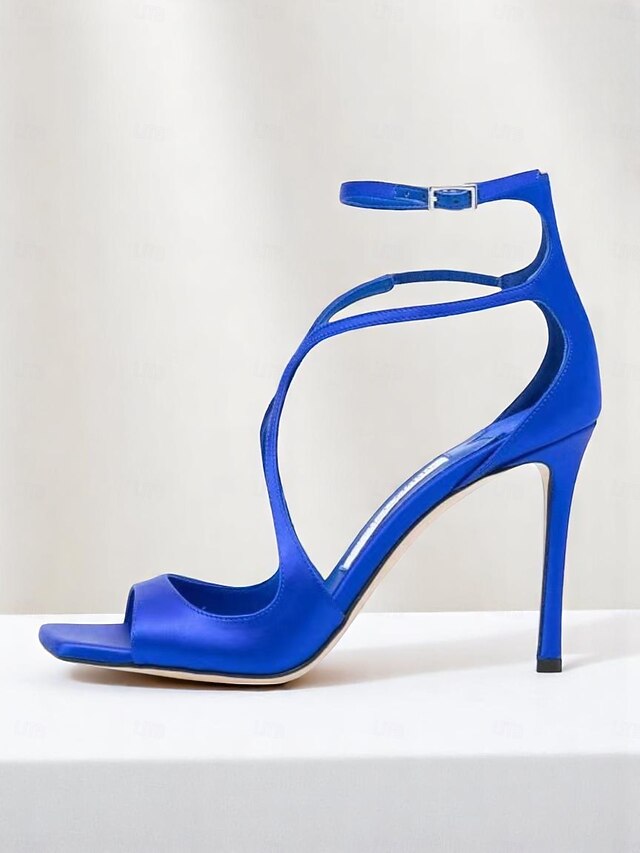 Heels Lavender Satin Crisscross Elegant - Stiletto Women's