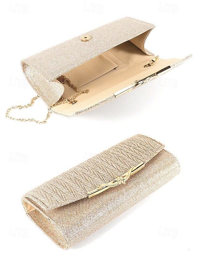 - Party Glitter Elegant Evening Gold Women's Clutch Handbag