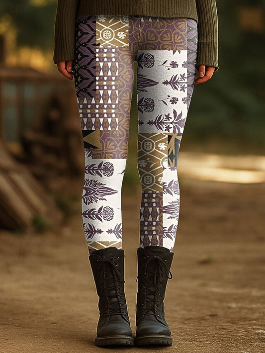 Women's Leggings Vacation Vintage Fashion Ankle-Length High