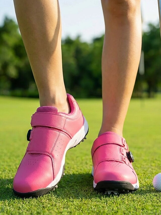 Women's Rose Pink Sporty Golf Shoes – Cushioned Low-Top
