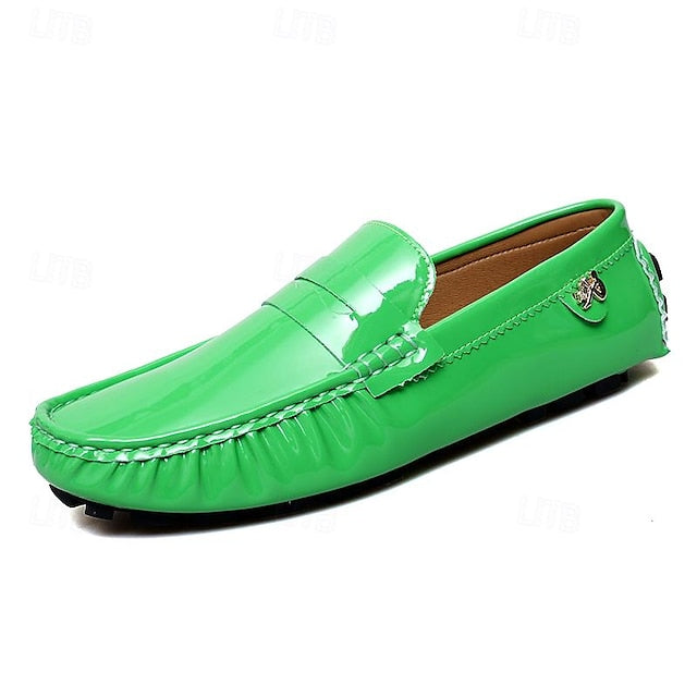 Slip-Ons Loafers Men's Driving Leather Penny PU