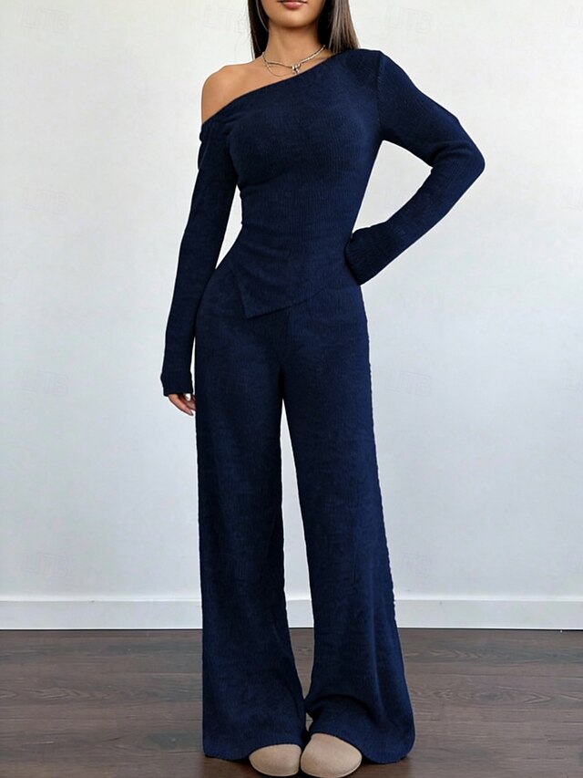 Women's Two Piece Sets Pants Sets Bolero Top Long Sleeve