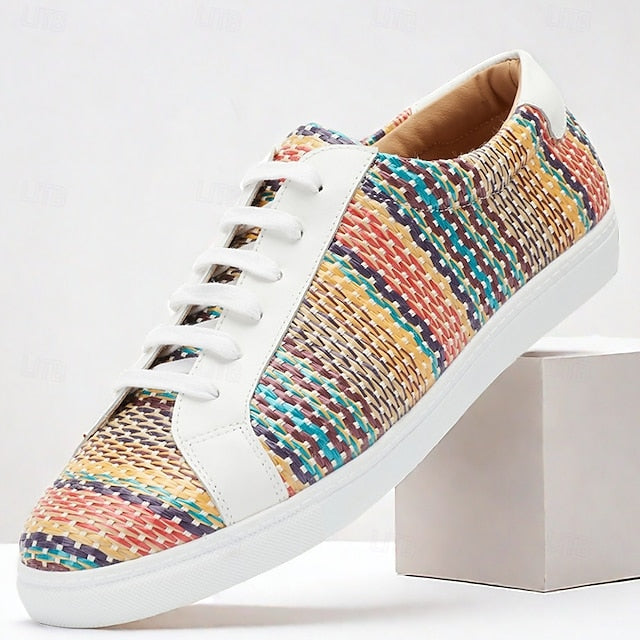 Men's Woven Trendy – Knit Nylon Sneakers Multicolor