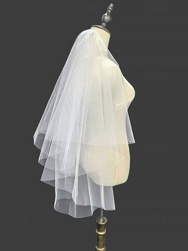 Two-Layer – Bridal Tulle Elegant Classic Soft with Veil