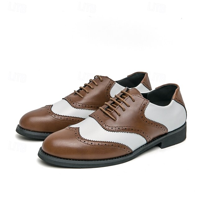 and Brogue Oxford White Shoes Wingtip Two-Tone in Men's