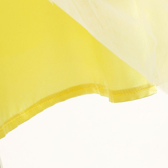 Dress Flower Bell Princess Fairytale Tinker Theme Tiana Girl