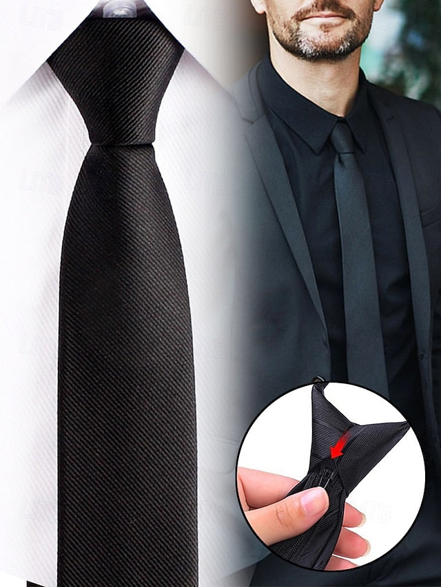 Pre-Tied Stripes Classic Zip - Men's Ties and Narrow