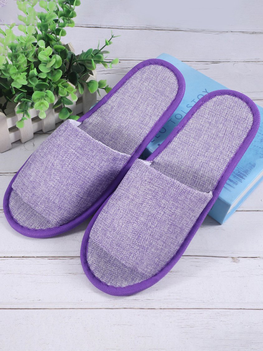 Vacation Travel Portable Disposable Linen Slippers QAS50