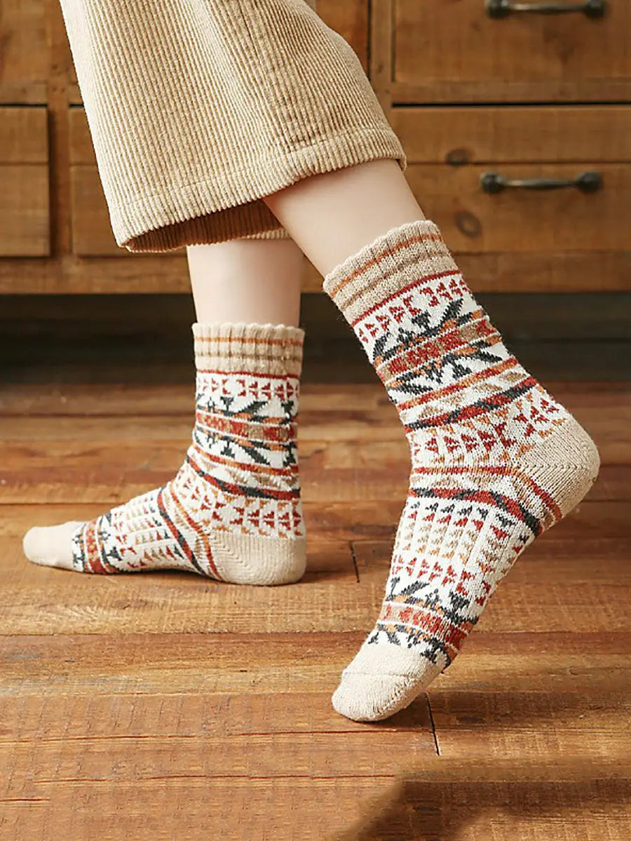 5 Pairs Women Winter Thicken Socks Ada Fashion