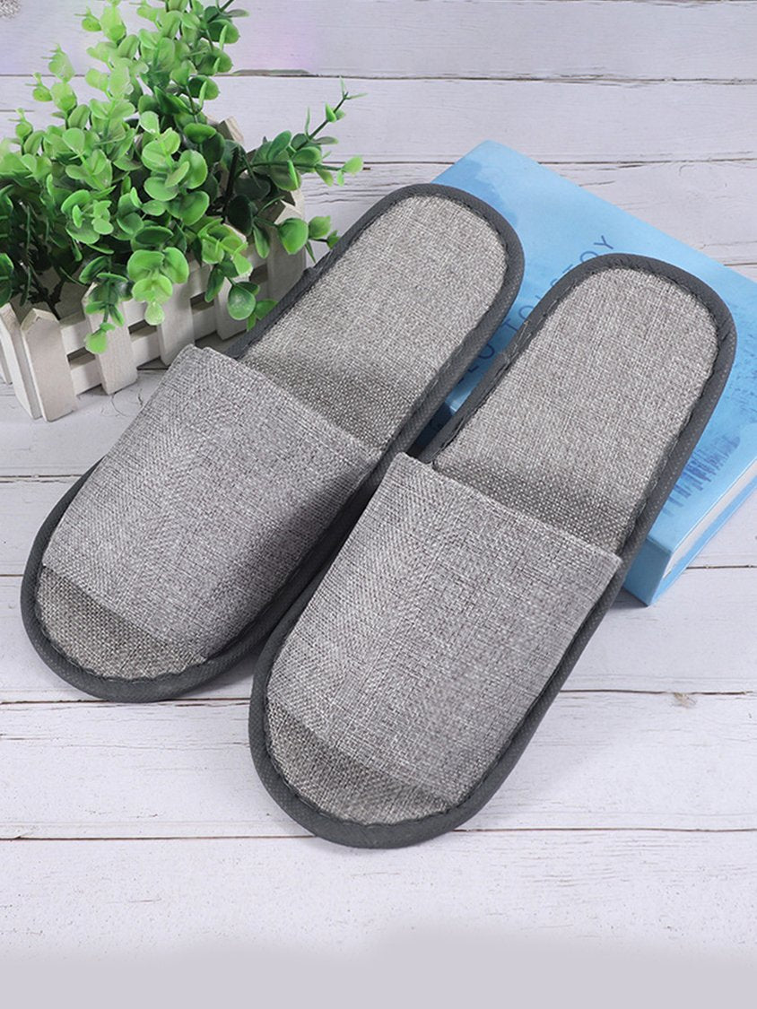 Vacation Travel Portable Disposable Linen Slippers QAS50