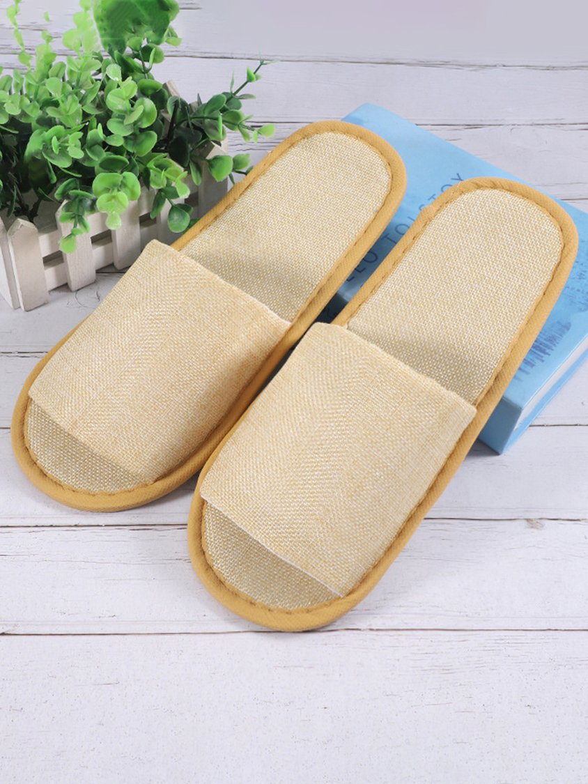 Vacation Travel Portable Disposable Linen Slippers QAS50