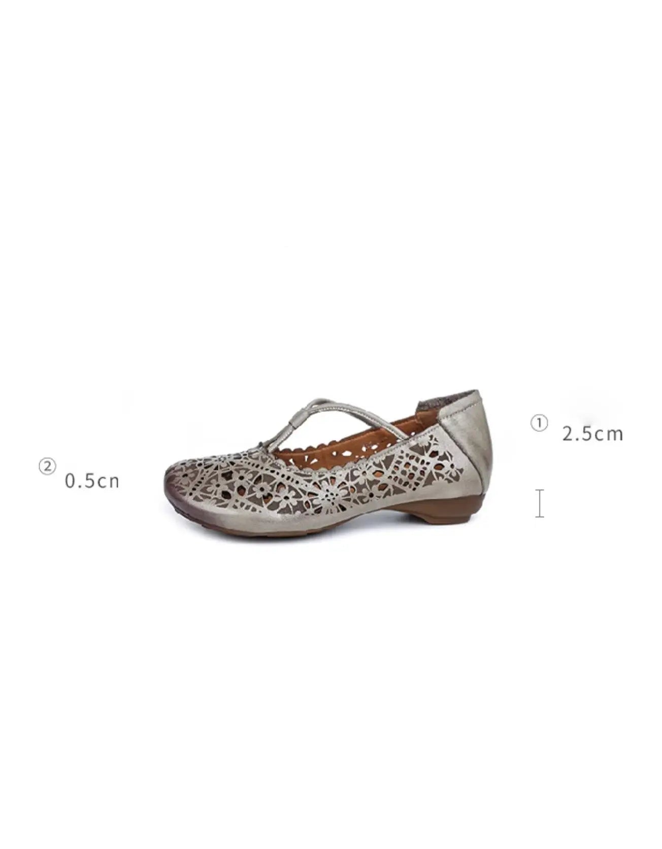 Real Leather Hand-carved Hollow Retro Flat Shoes Ada Fashion