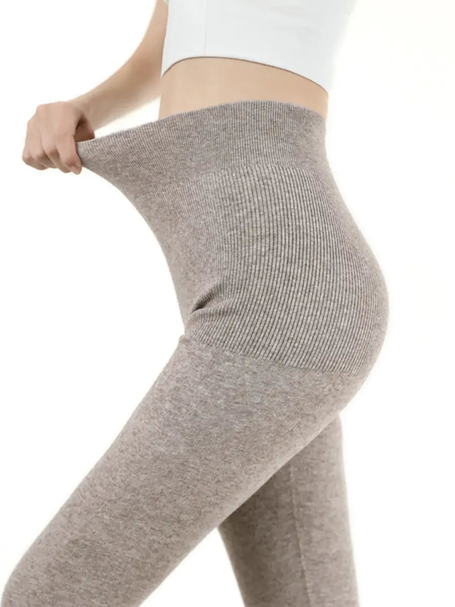 Women Winter Warm Solid Wool Thick Leggings Ada Fashion