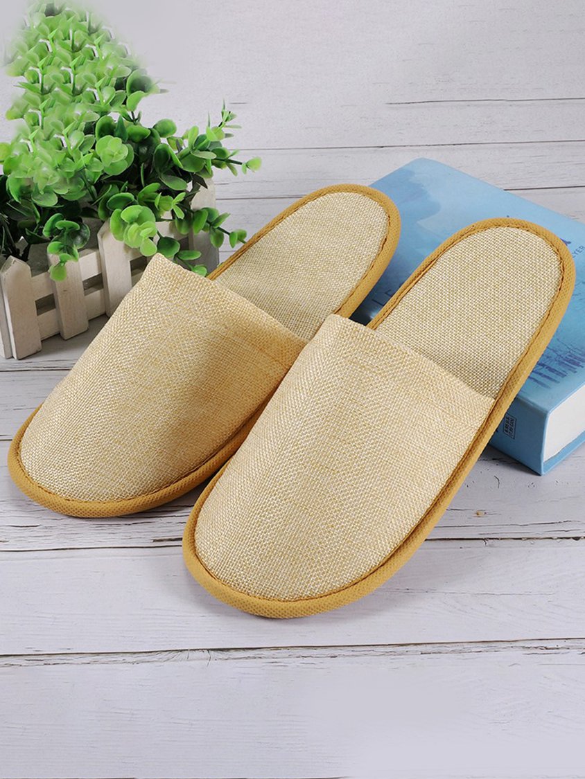 Vacation Travel Portable Disposable Linen Slippers QAS50