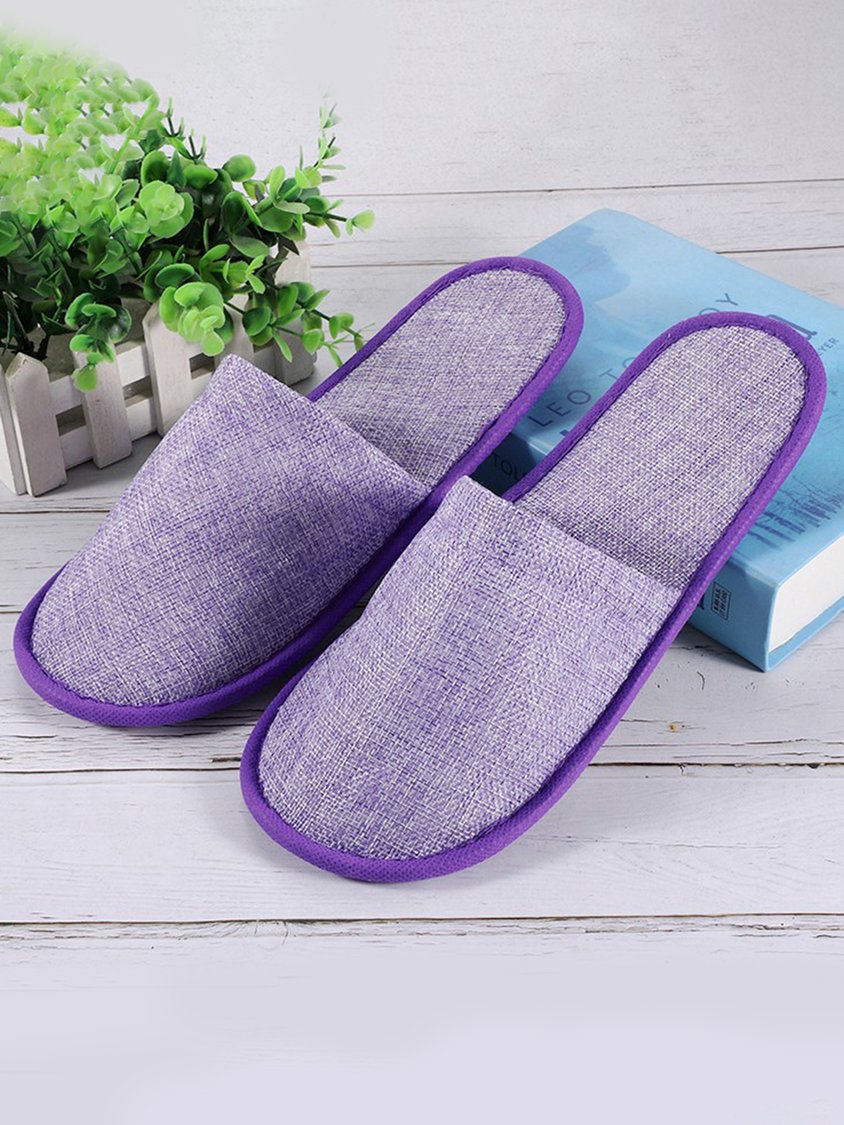 Vacation Travel Portable Disposable Linen Slippers QAS50